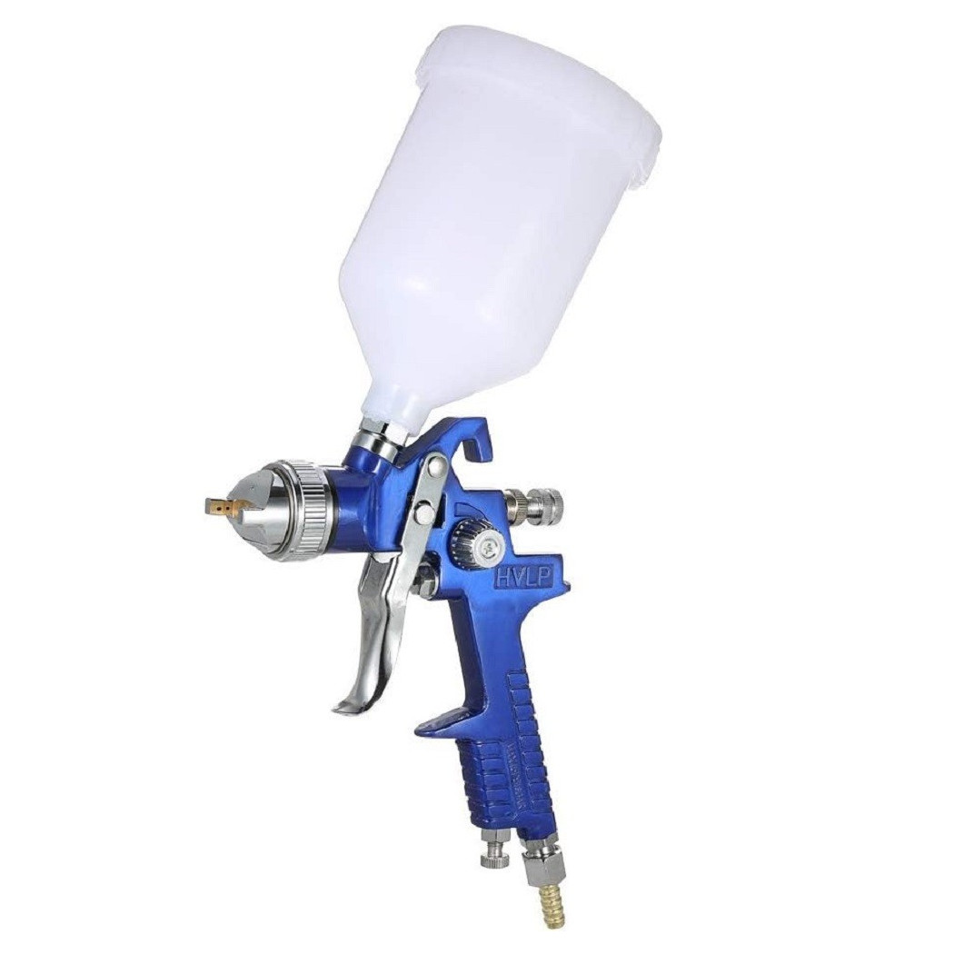 foto del prodotto trade shop pistola per verniciare a spruzzo hvlp aerografo con ugello da 1,4mm coppa 600cc 