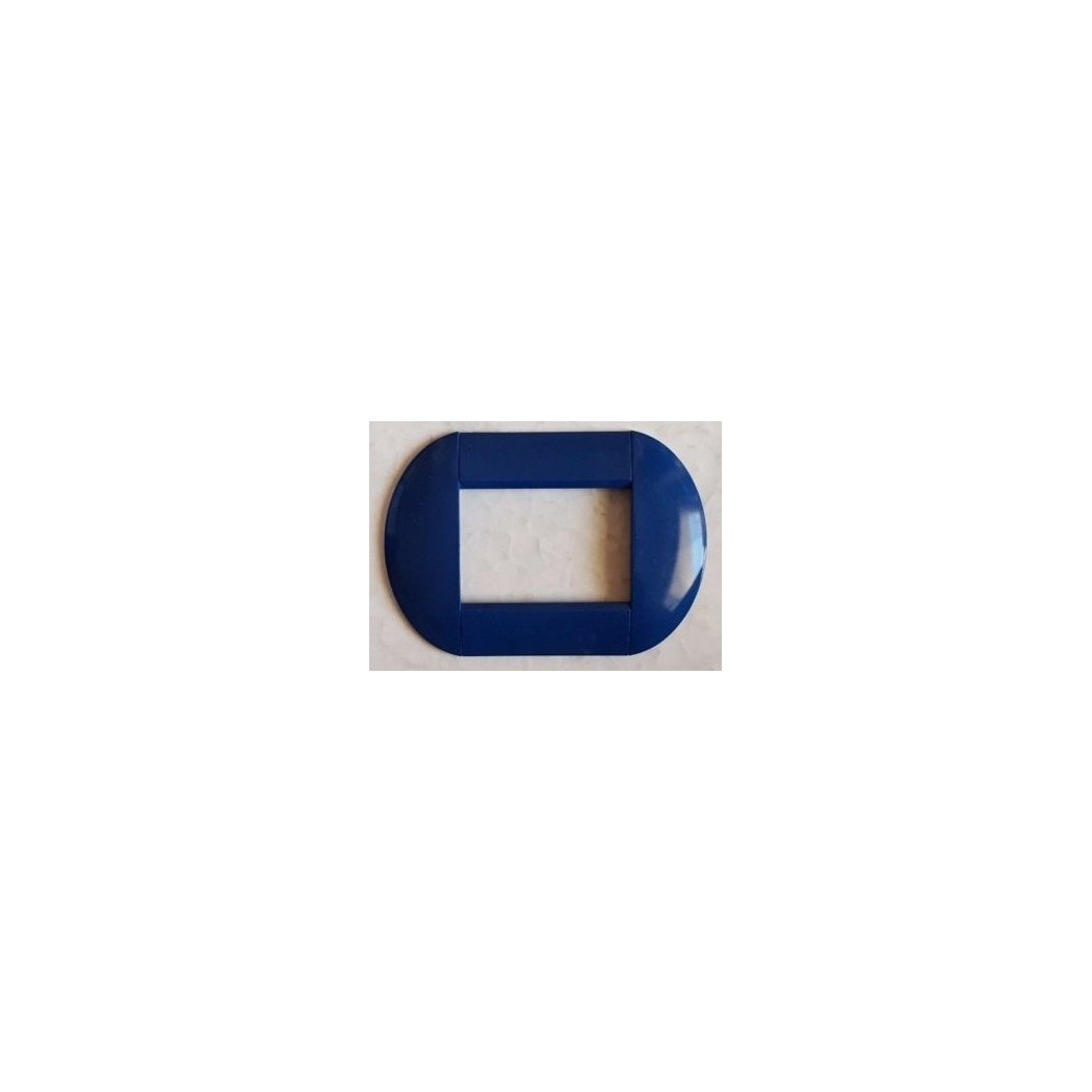 foto del prodotto trade shop placca placche placchette compatibili living international light bombate bticino blu elettrico 3 fori 