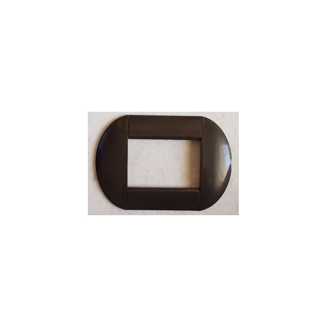 foto del prodotto trade shop placca placche placchette compatibili living international light bombate bticino nero 3 fori 