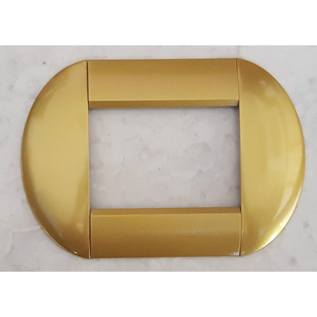 foto del prodotto trade shop placca placche placchette compatibili living international light bombate bticino oro satinato 3 fori 