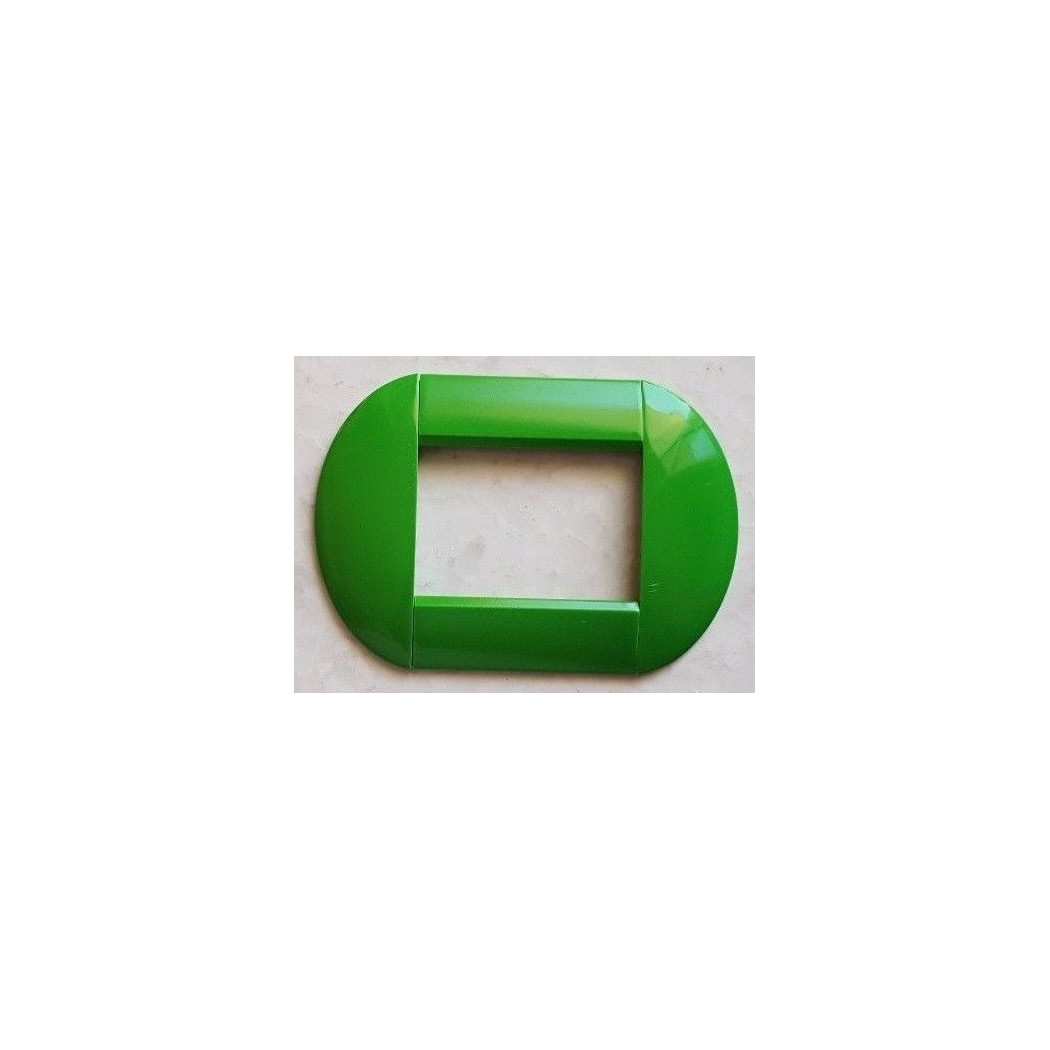 foto del prodotto trade shop placca placche placchette compatibili living international light bombate bticino verde 3 fori 
