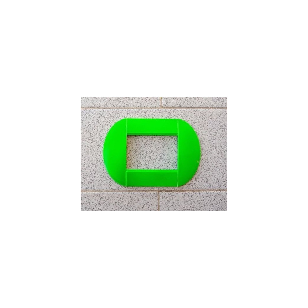 foto del prodotto trade shop placca placche placchette compatibili living international light bombate bticino verde fluo 3 fori 