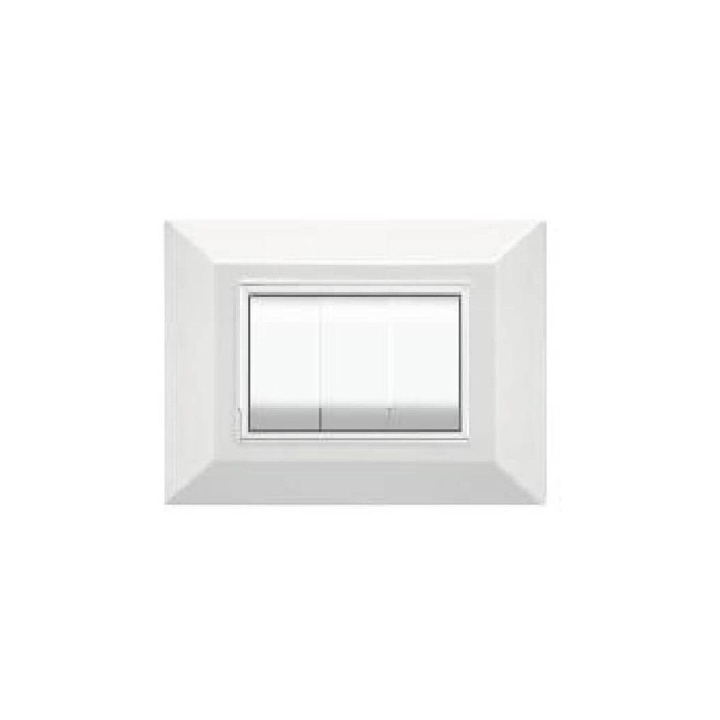 foto del prodotto trade shop placca placchetta placchette compatibili per serie axolute bticino colorate sq bianco 7 fori 