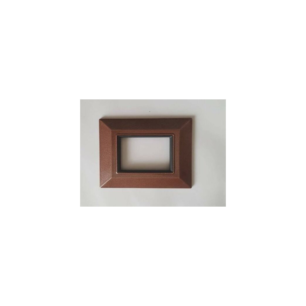 foto del prodotto trade shop placca placchetta placchette compatibili per serie axolute bticino colorate sq marrone 3 fori 