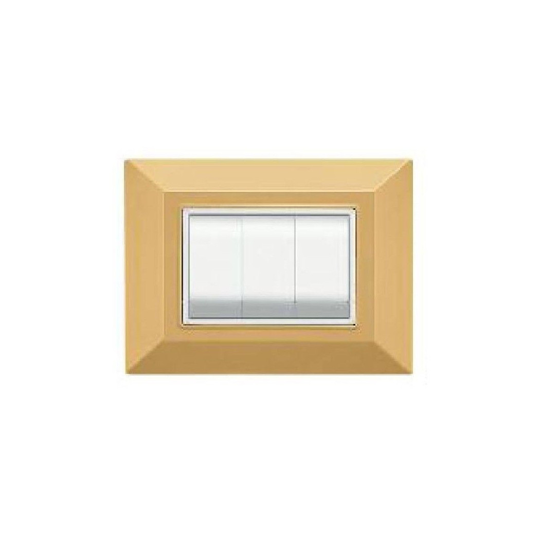 foto del prodotto trade shop placca placchetta placchette compatibili per serie axolute bticino colorate sq oro 4 fori 