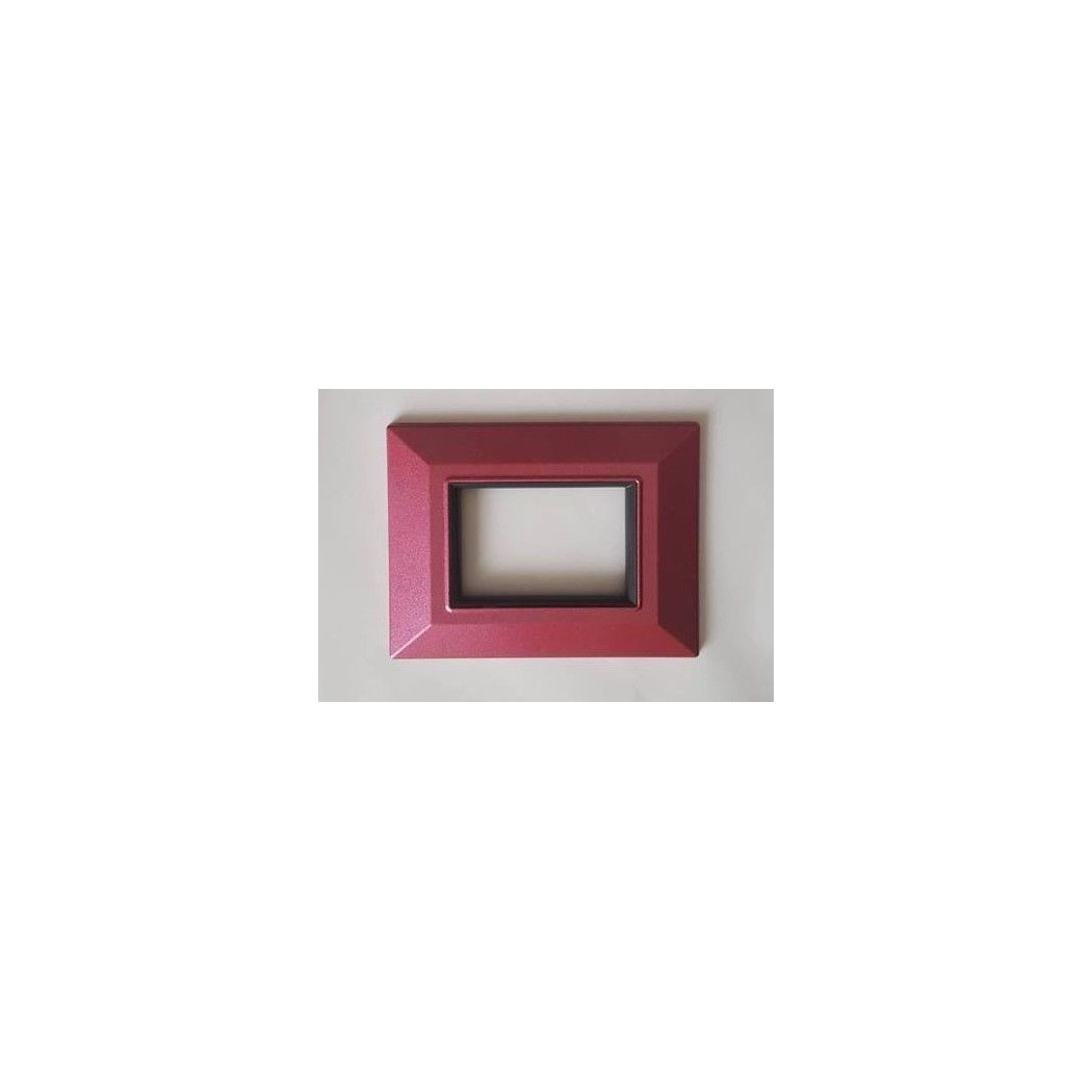 foto del prodotto trade shop placca placchetta placchette compatibili per serie axolute bticino colorate sq rosa metallizzato 7 fori 