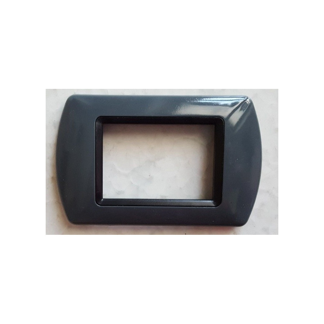 foto del prodotto trade shop placchette placche in abs compatibili per master modo colorra placca copriprese antracite 7 fori 