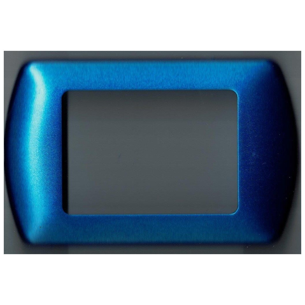 foto del prodotto trade shop placchette placche in abs compatibili per master modo colorra placca copriprese blu elettrico 3 fori 