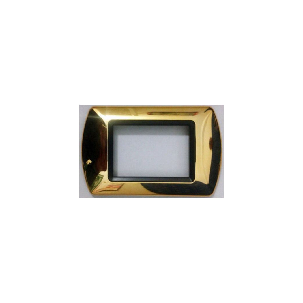foto del prodotto trade shop placchette placche in abs compatibili per master modo colorra placca copriprese oro 4 fori 