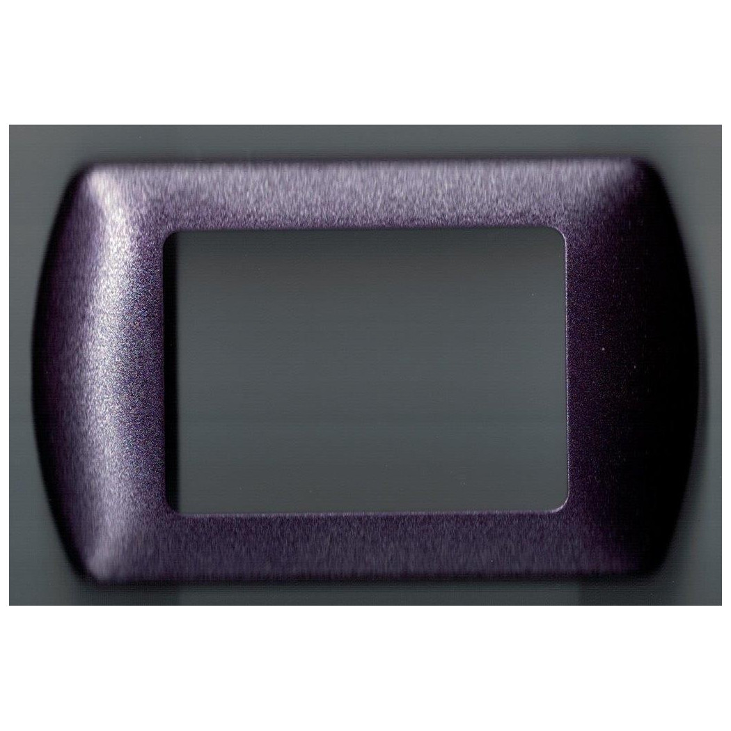 foto del prodotto trade shop placchette placche in abs compatibili per master modo colorra placca copriprese viola metallizzato 3 fori 
