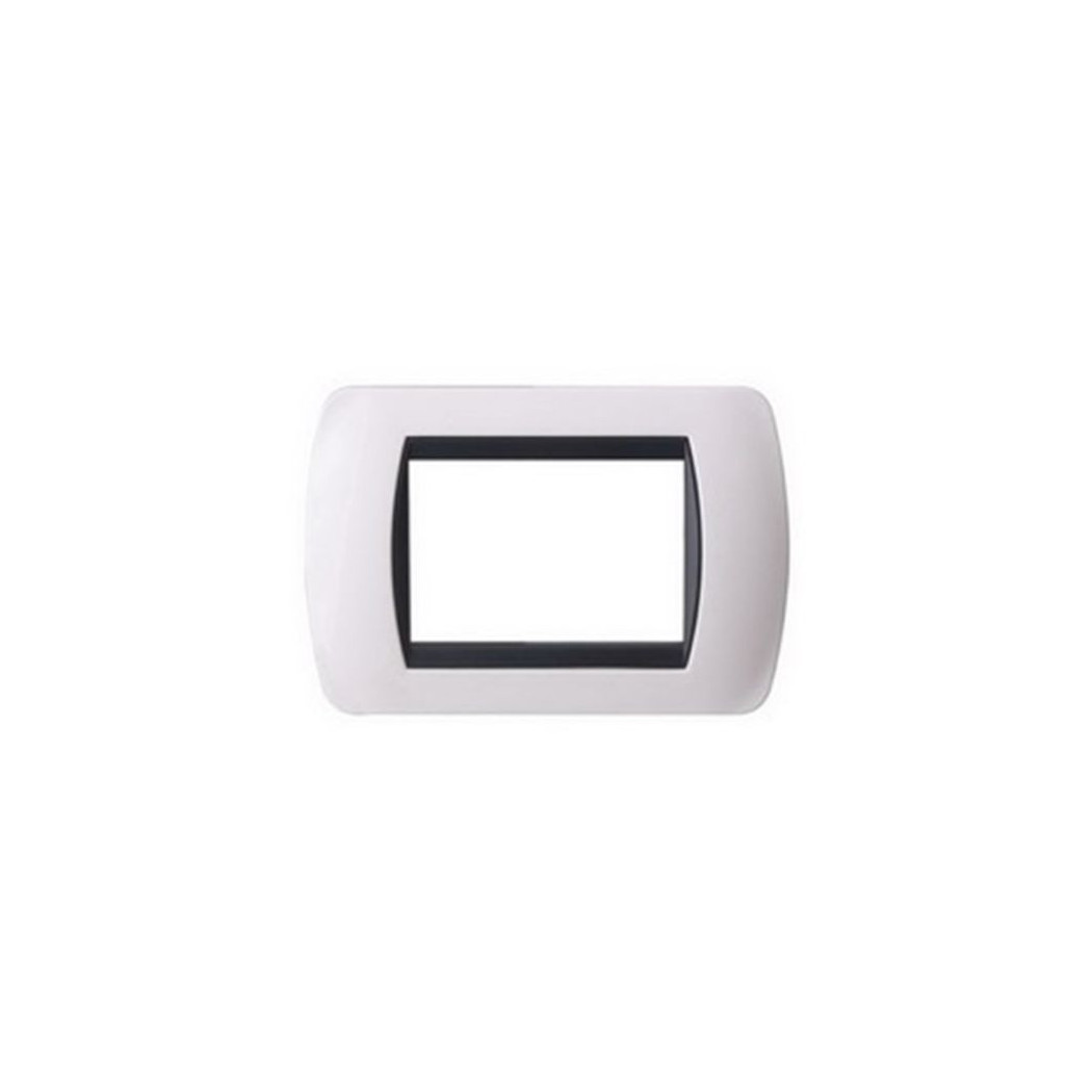 foto del prodotto trade shop placchette placche in abs compatibili per serie living international placca bianco 4 fori 