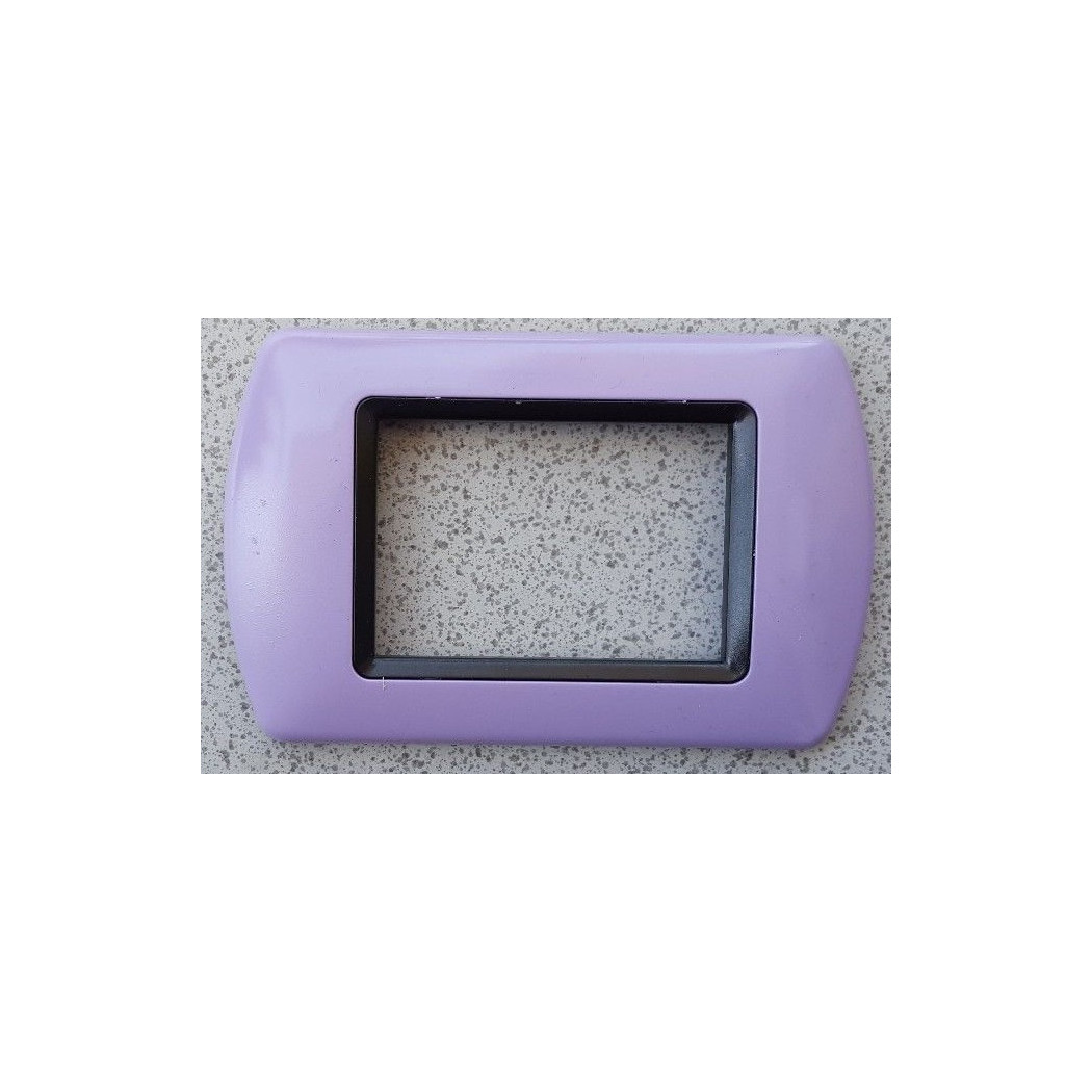 foto del prodotto trade shop placchette placche in abs compatibili per serie living international placca lilla 4 fori 