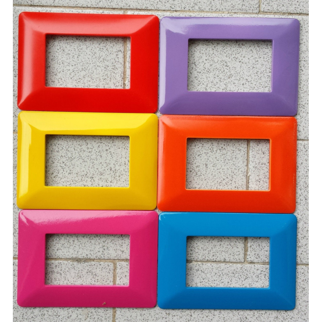 immagine 0 del prodotto trade shop placchette placche in abs per serie matix bticino compatibile 3 4 6 moduli color verde polvere 3 fori 