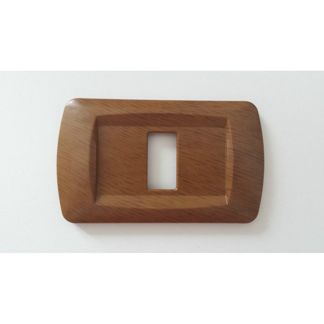foto del prodotto trade shop placchette placche in abs serie magic bticino compatibili placca copriprese fori legno chiaro 1 foro 