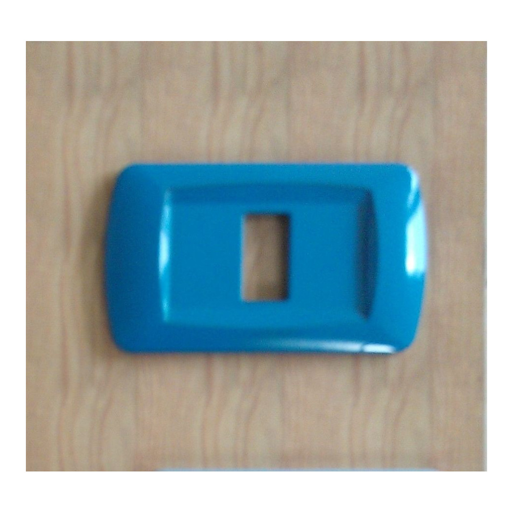 foto del prodotto trade shop placchette placche in abs serie magic bticino compatibili placca copriprese fori turchese 2 fori 
