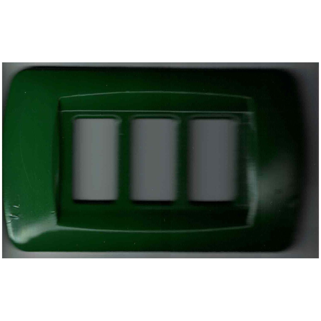 foto del prodotto trade shop placchette placche in abs serie magic bticino compatibili placca copriprese fori verde 1 foro 