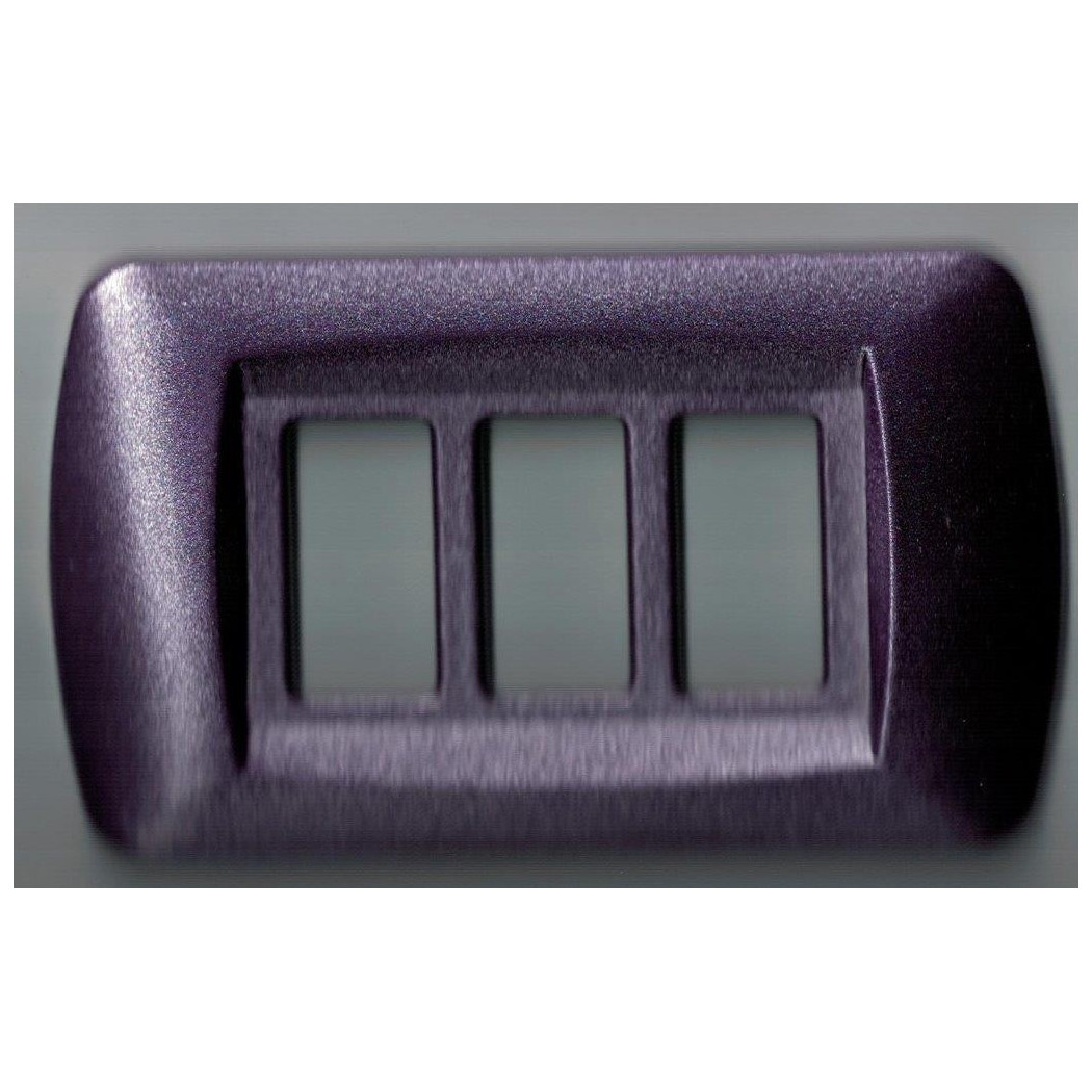 foto del prodotto trade shop placchette placche in abs serie magic bticino compatibili placca copriprese fori viola metallizzato 1 foro 