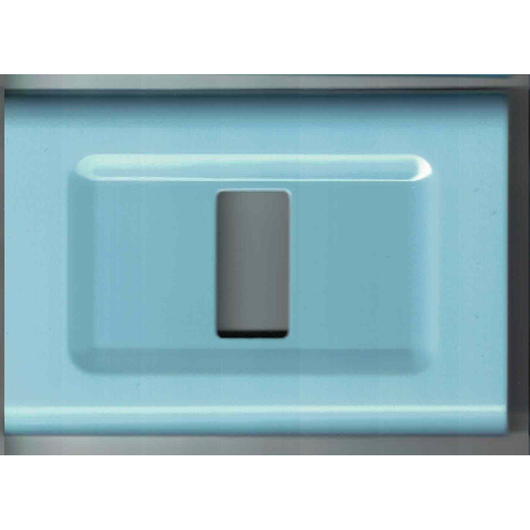 foto del prodotto trade shop placchette placche in abs serie magic elite bticino compatibili color copriprese azzurro polvere 1 foro 