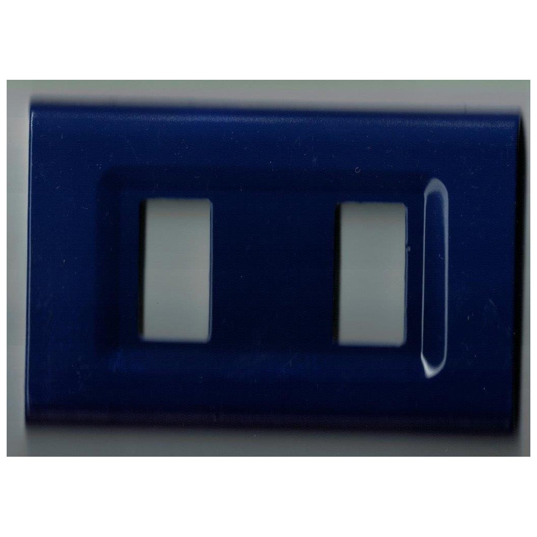 foto del prodotto trade shop placchette placche in abs serie magic elite bticino compatibili color copriprese blu 1 foro 
