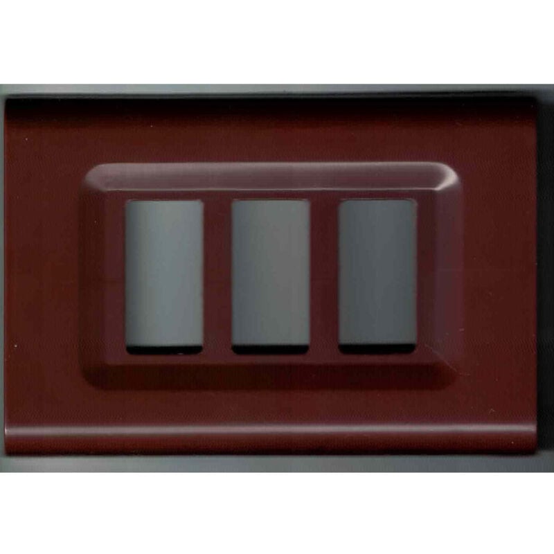 foto del prodotto trade shop placchette placche in abs serie magic elite bticino compatibili color copriprese marrone 4 fori 