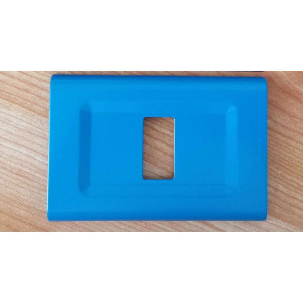 foto del prodotto trade shop placchette placche in abs serie magic elite bticino compatibili color copriprese turchese 1 foro 