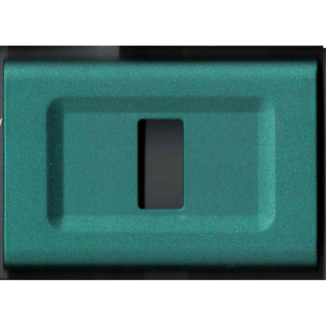 foto del prodotto trade shop placchette placche in abs serie magic elite bticino compatibili color copriprese verde polvere 4 fori 