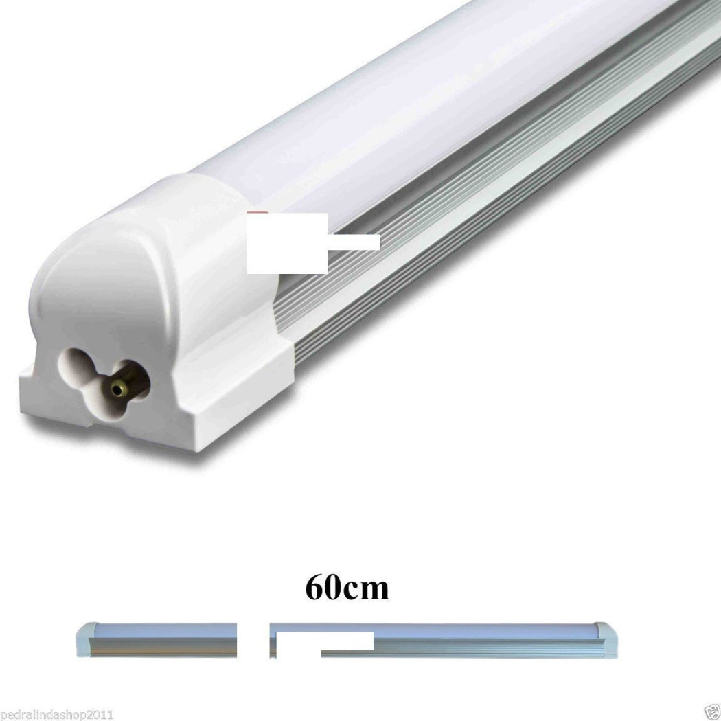 foto del prodotto trade shop plaffoniera tubo neon a led smd t8 60cm supporto neon in alluminio luce bianca 