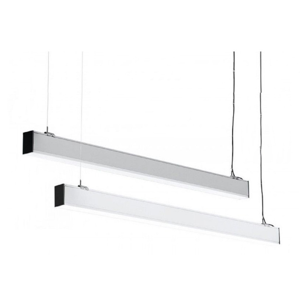 foto del prodotto trade shop plafoniera 40w 120cm con cavi sospensione alluminio silver illuminazione luce 4000k 00657 