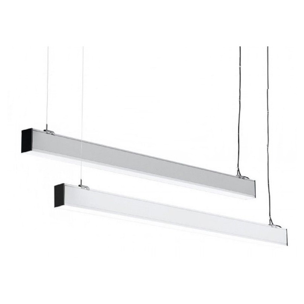 foto del prodotto trade shop plafoniera 40w 120cm con cavi sospensione alluminio silver illuminazione luce 6500k 00640 
