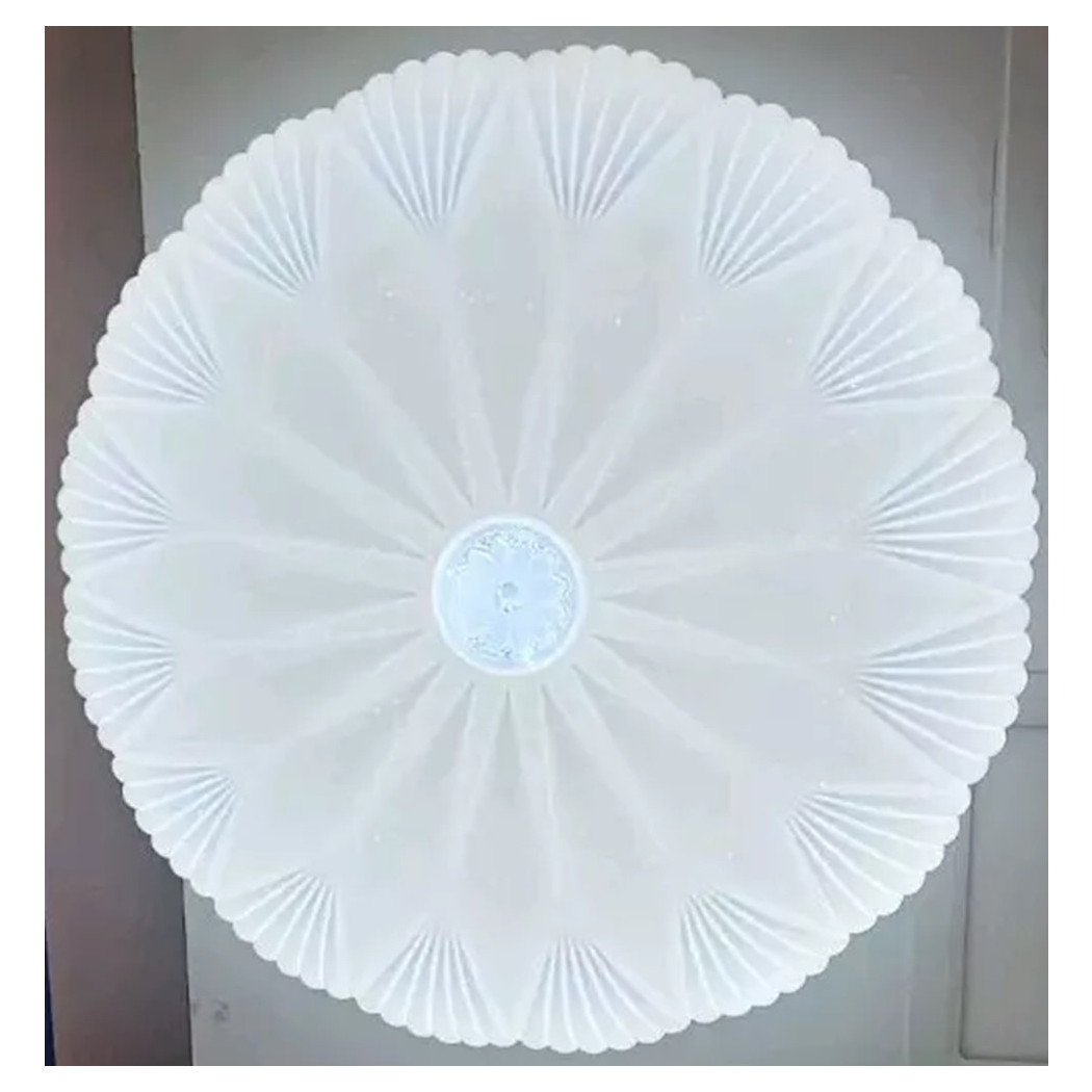 foto del prodotto trade shop plafoniera 50cm con cristallo centrale glitter led 60w a soffitto luce 6500k 27816 
