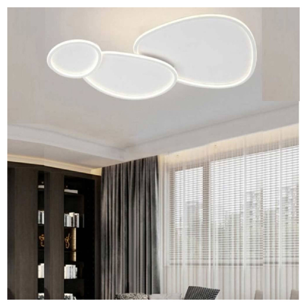 foto del prodotto trade shop plafoniera a led 3 ovali a tripla colorazione di luce 100 w da soffitto pn 23 3c 