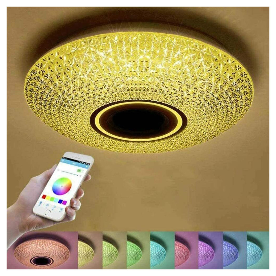 foto del prodotto trade shop plafoniera a led da 62 watt rgb dimmerabile con cassa bluetooth per musica 