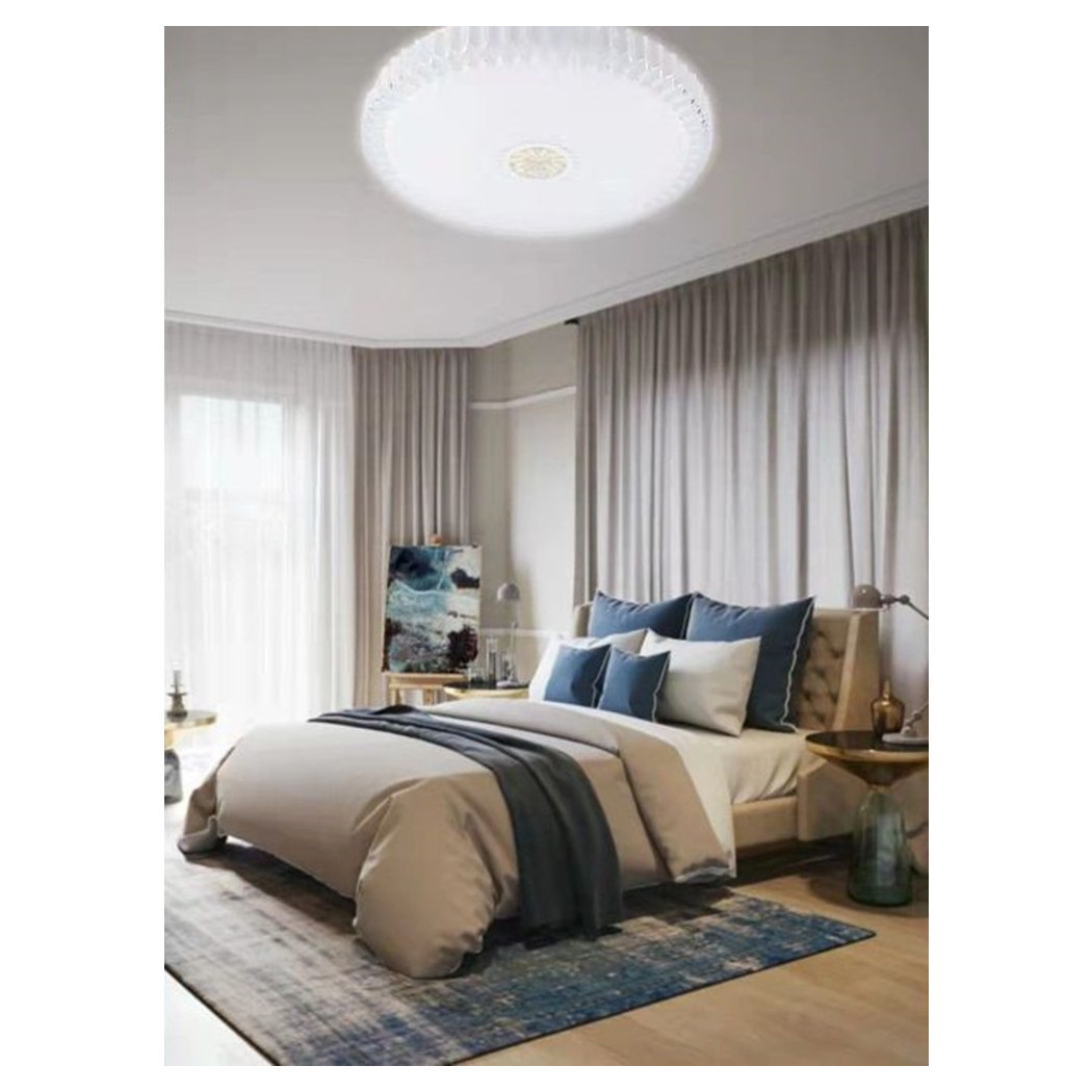 foto del prodotto trade shop plafoniera a soffitto 45w design cristalli luce fredda naturale ip20 fst 40a29970 bianco naturale 