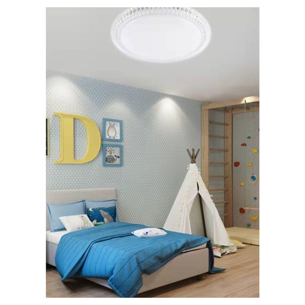 foto del prodotto trade shop plafoniera a soffitto rotonda ip20 45 w 3600lm luce fredda naturale fst 40a27214 bianco naturale 