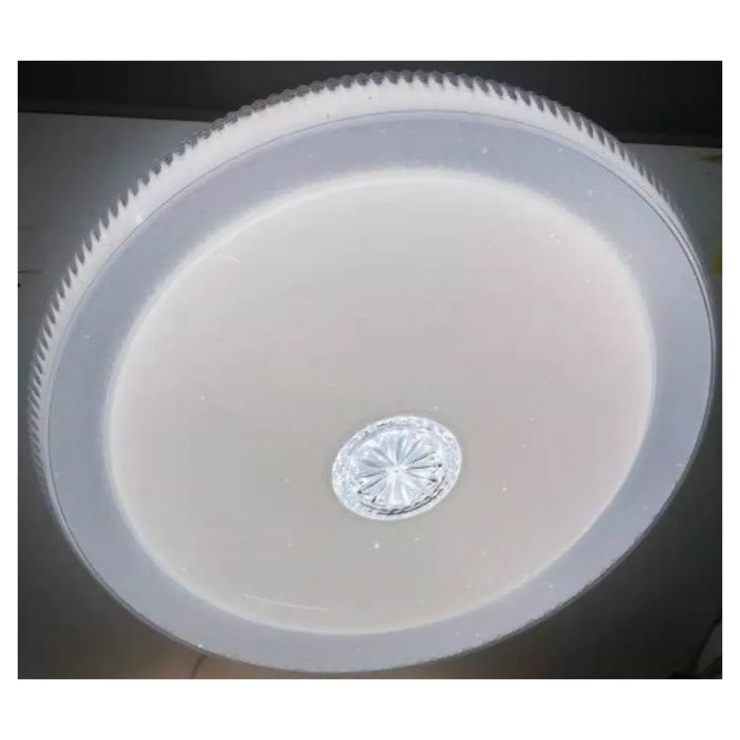 foto del prodotto trade shop plafoniera con cristallo centrale moderno 40cm 50w led lampadario luce 6500k 80404 