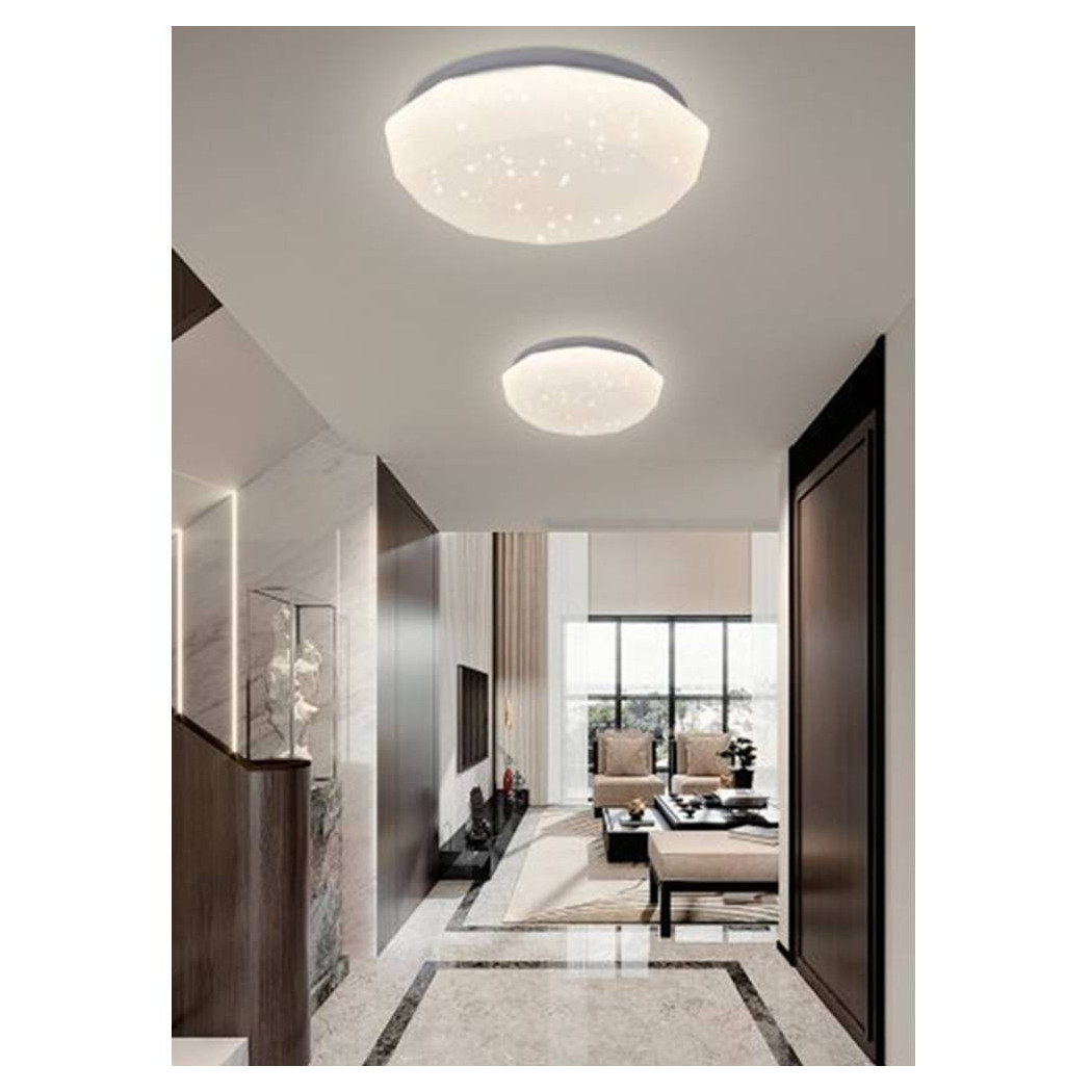 foto del prodotto trade shop plafoniera da soffitto 18 w lampadario lampada luce fredda naturale calda bianco naturale 