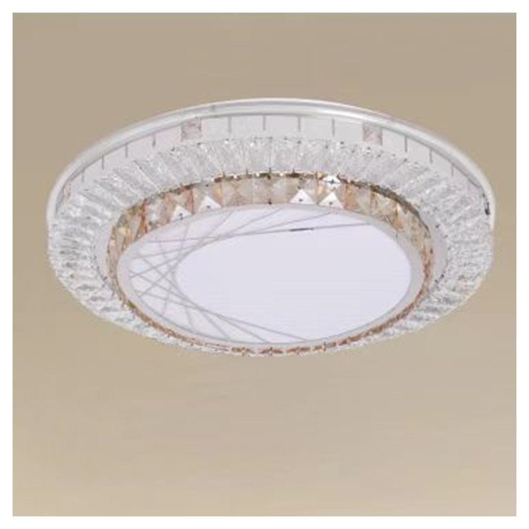 foto del prodotto trade shop plafoniera da soffitto 45w 40cm led a strati cristalli ragnatela luce fredda 12190 
