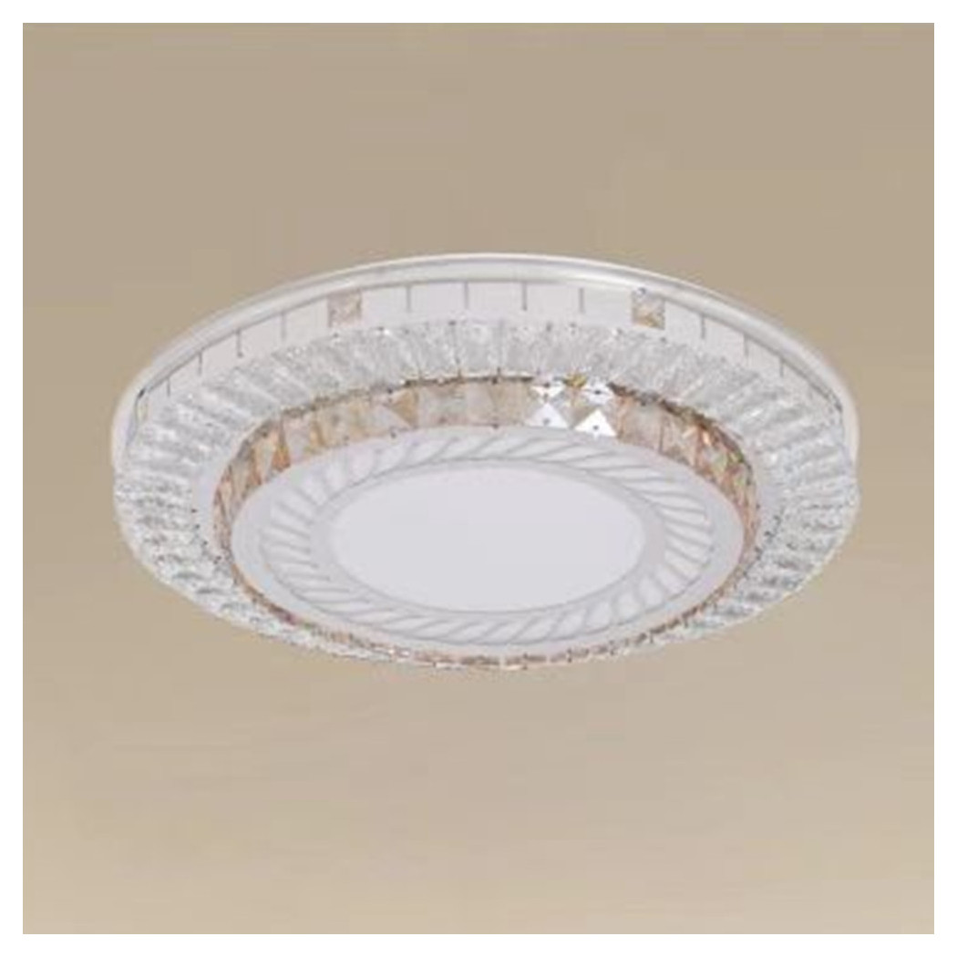 foto del prodotto trade shop plafoniera da soffitto 45w 40cm led design a strati con cristalli luce fredda 66966 