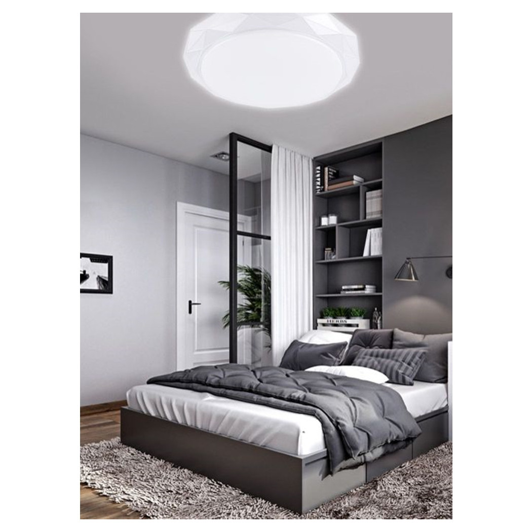 foto del prodotto trade shop plafoniera da soffitto 45w design diamante tagliato luce fredda fst 40a26844 40cm 