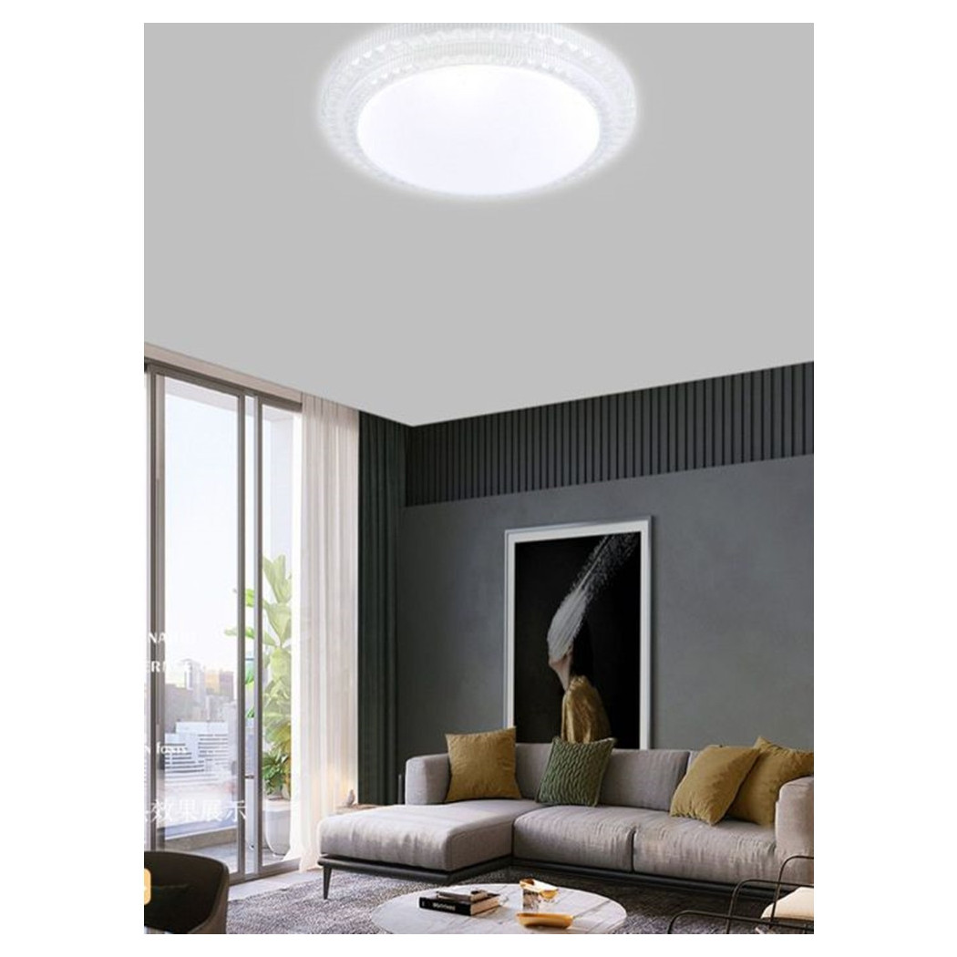 foto del prodotto trade shop plafoniera da soffitto 60w cerchio a strati decorato luce fredda fst 50a16287 49cm 