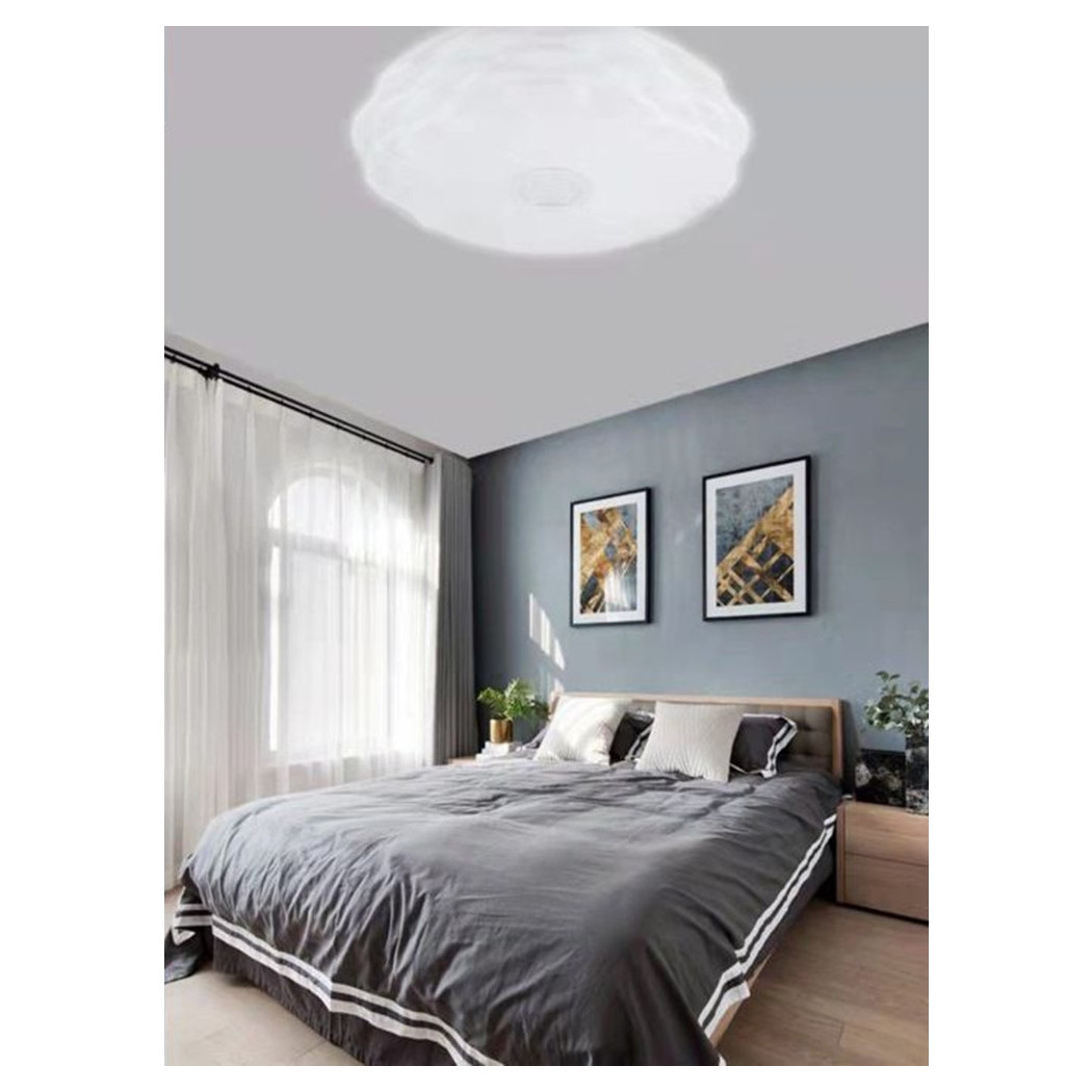 foto del prodotto trade shop plafoniera da soffitto 60w design a roccia tagliata luce fredda 6500k fst 50a62918 