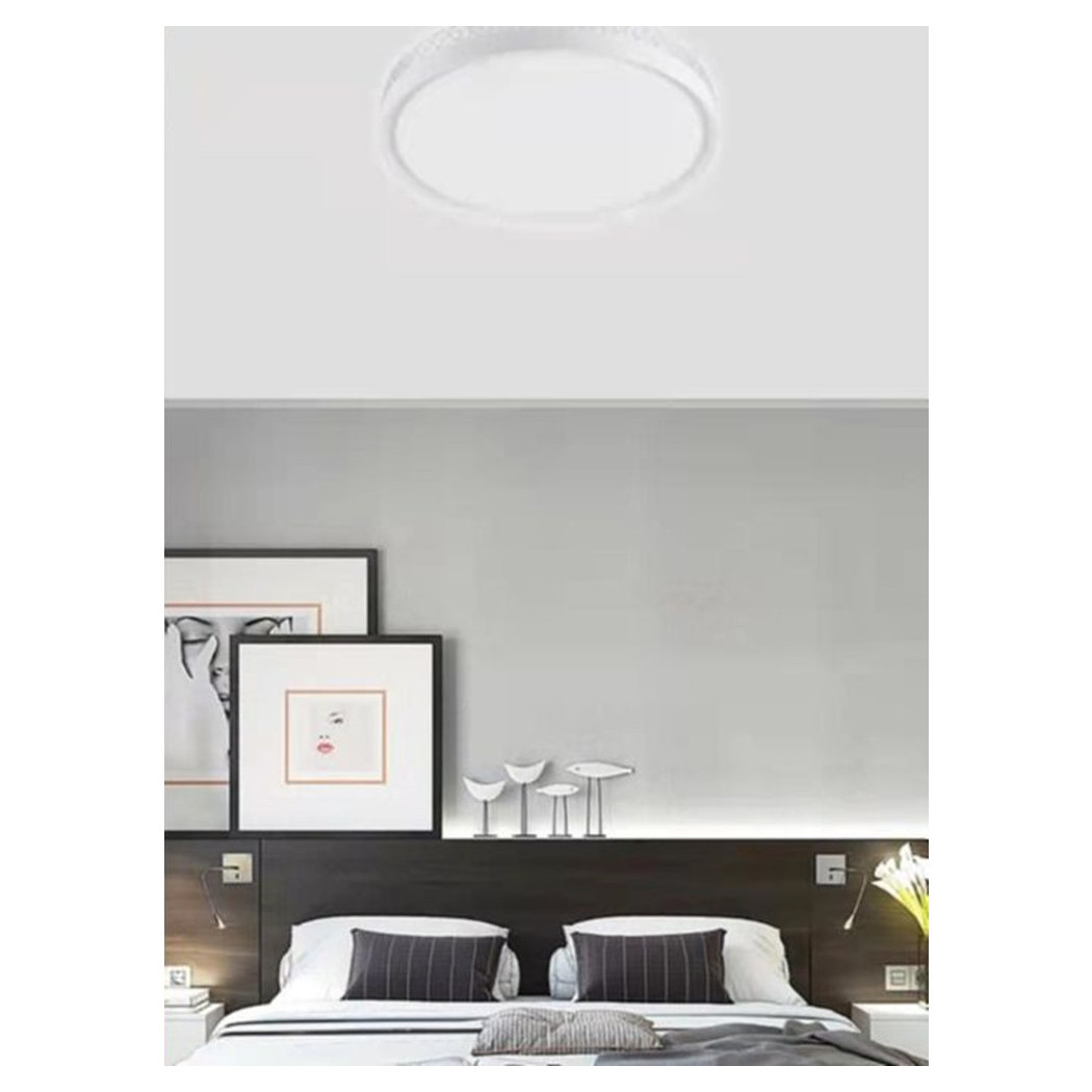 foto del prodotto trade shop plafoniera da soffitto 60w tondo con striscia luce fredda fst 50a17116 interno 49cm 