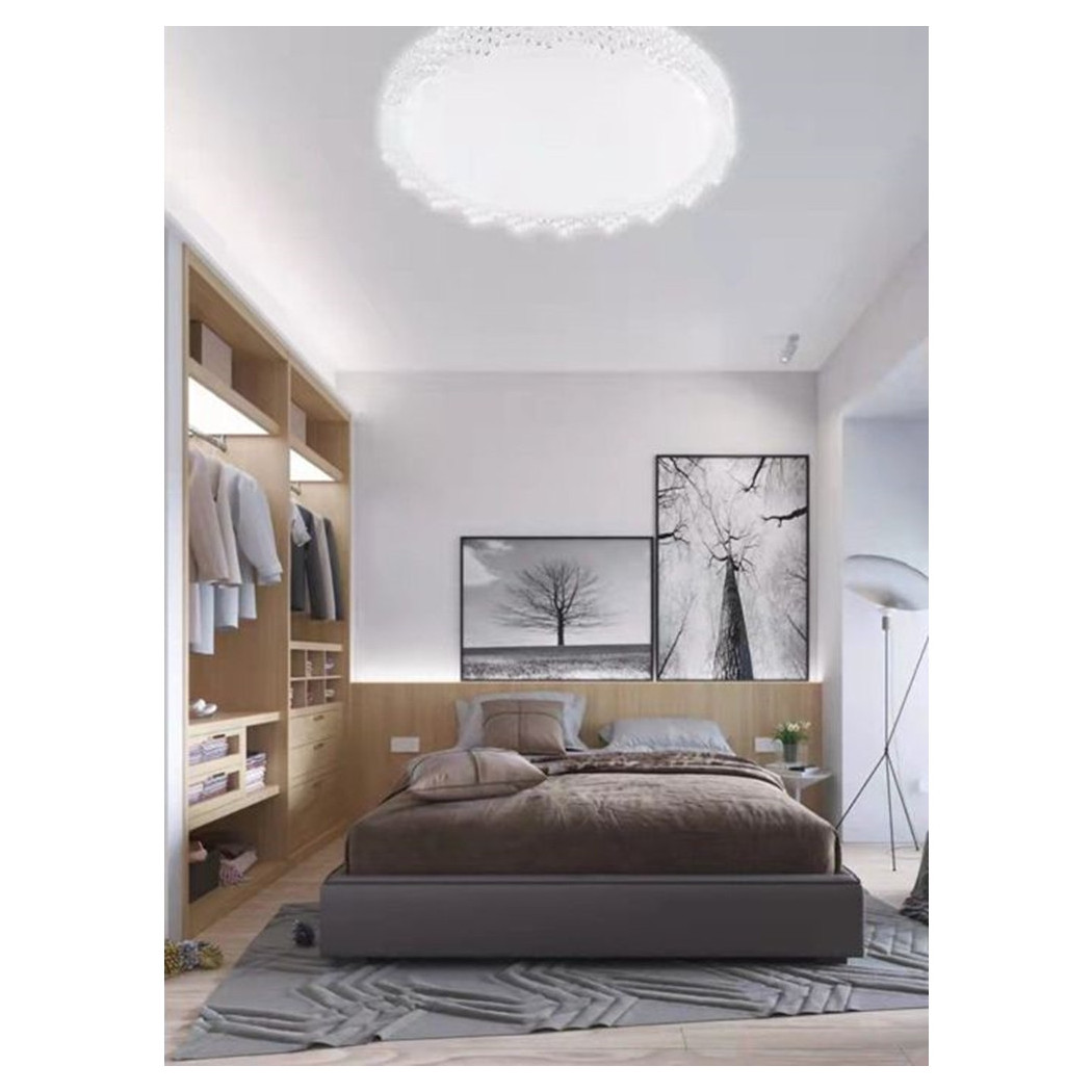 foto del prodotto trade shop plafoniera da soffitto interno 60w bordo seghettato luce fredda fst 50a66404 49cm 