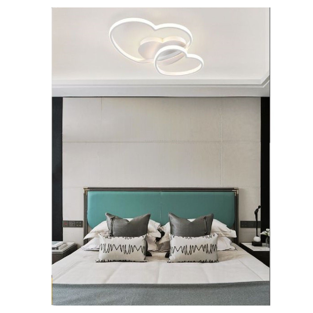 foto del prodotto trade shop plafoniera doppio cuore led moderno rifinitura 31w luce 6500k 3000k 4000k pn 05b bianco naturale 