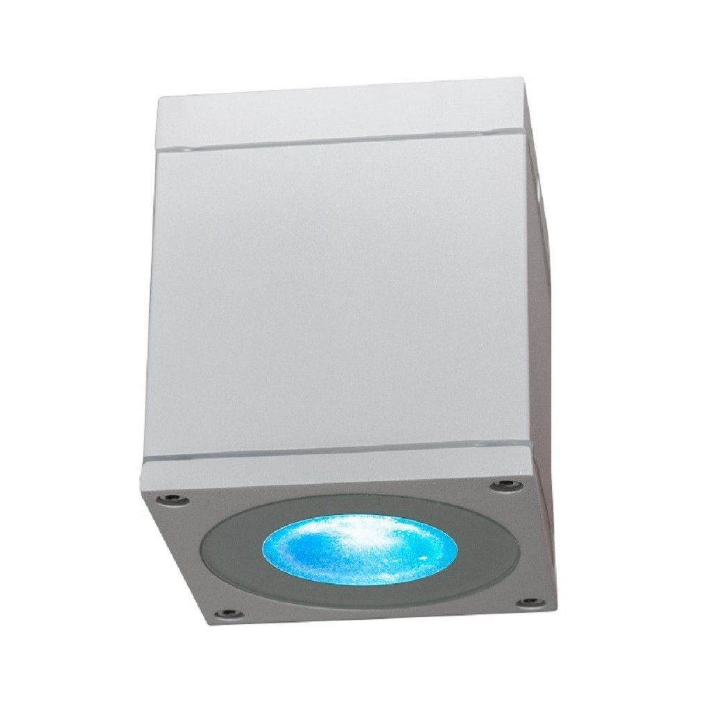 foto del prodotto trade shop plafoniera faretto quadrato soffitto impermeabile gu10 vasca box doccia bagno 230v bianco