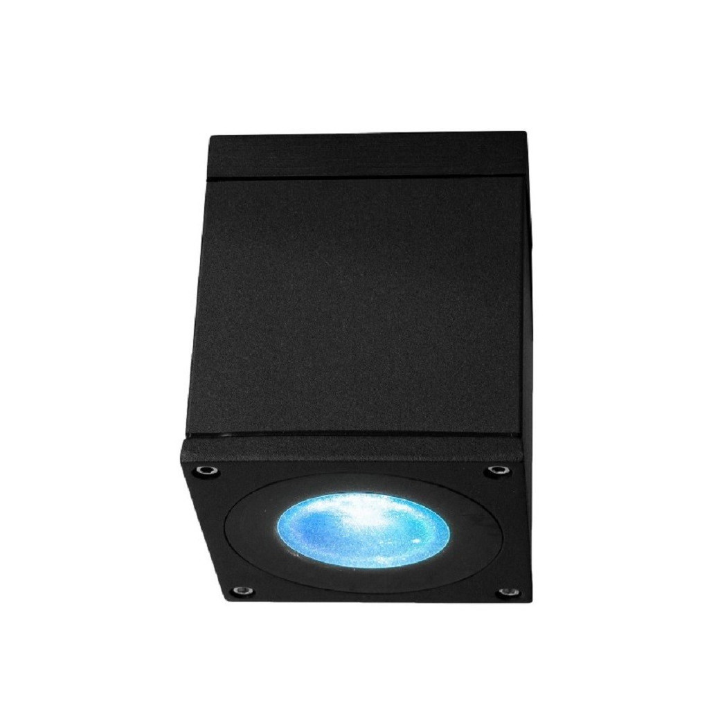 foto del prodotto trade shop plafoniera faretto quadrato soffitto impermeabile gu10 vasca box doccia bagno 230v nero