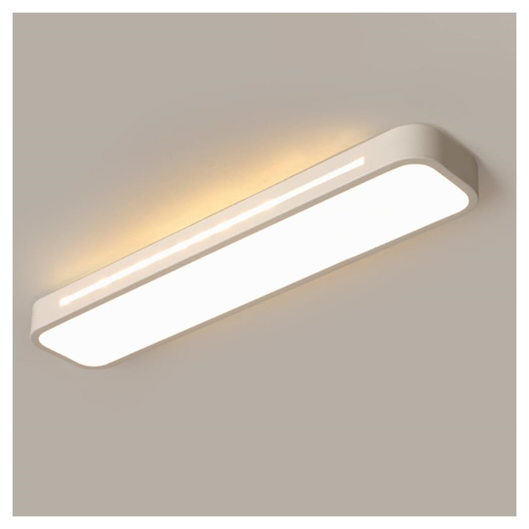 foto del prodotto trade shop plafoniera led 16w moderno bianco soffitto rettangolare striscia luce 4000k 50170 