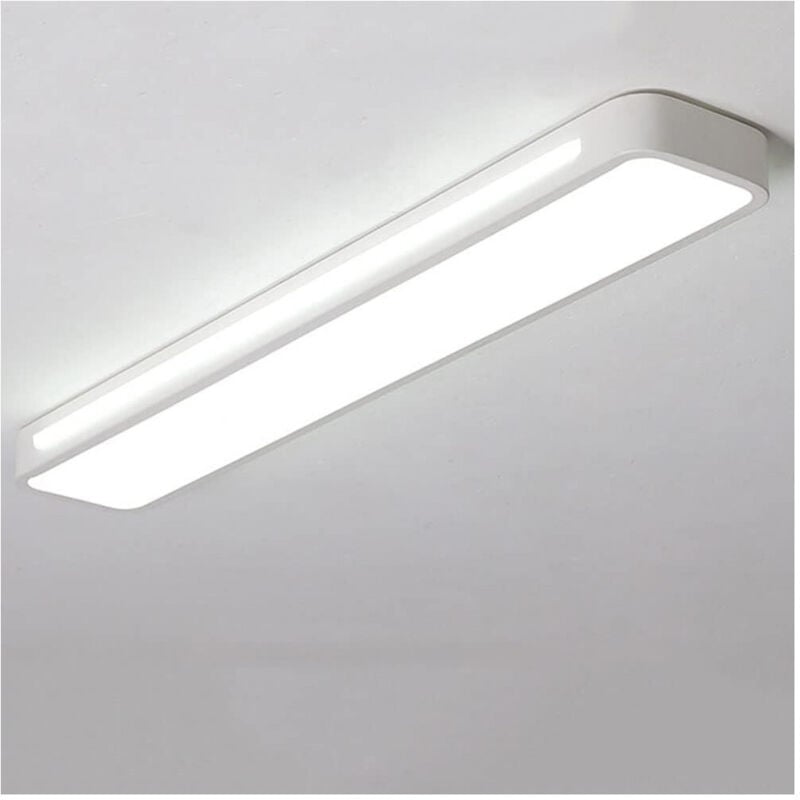 foto del prodotto trade shop plafoniera led 16w moderno bianco soffitto rettangolare striscia luce 6500k 50187 