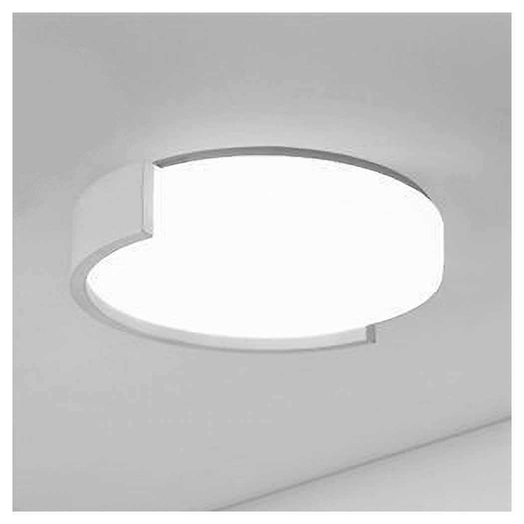 foto del prodotto trade shop plafoniera led 24watt cerchio bianco moderno da soffitto tonda luce fredda 50101 