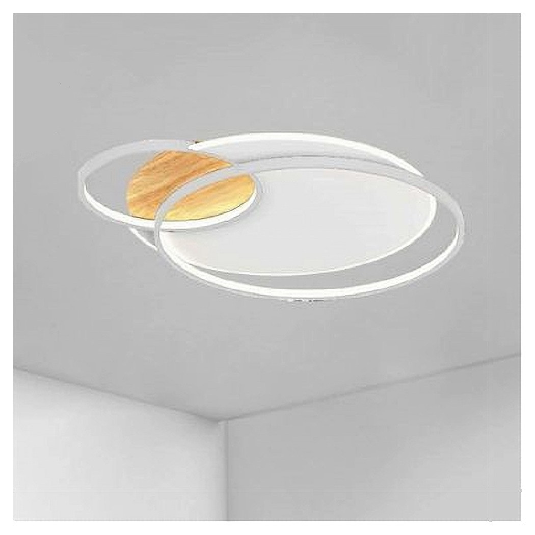 foto del prodotto trade shop plafoniera led 38 w cerchi bianco lampadario soffitto moderno luce fredda 70845 